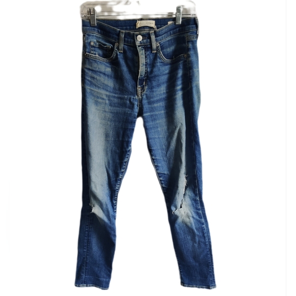 Nili Lotan Denim - Nili Lotan Mid Rise Distressed Jeans